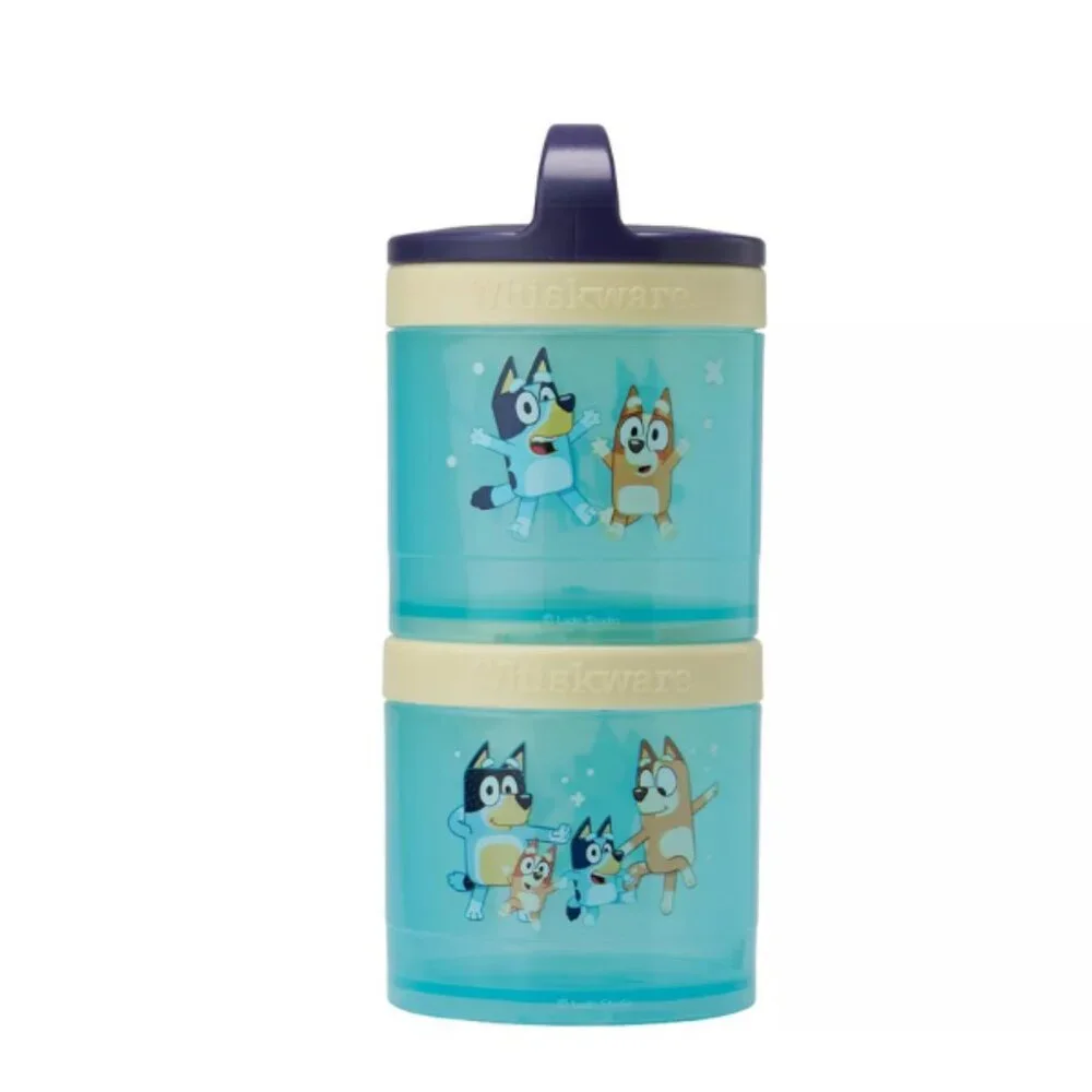 Whiskware Stackable 2pc Food Storage Snack Jar - Bluey Kids Snack Container -NEW